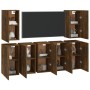 Muebles para TV 7 uds contrachapado roble ahumado 30,5x30x60 cm de vidaXL, Muebles TV - Ref: Foro24-3120335, Precio: 197,62 €...