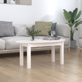 Mesa de centro de madera maciza de pino blanco 80x40x35 cm de vidaXL, Mesas de centro - Ref: Foro24-822348, Precio: 52,66 €, ...