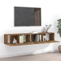 Set de muebles de TV 2 pzas madera contrachapada roble ahumado de vidaXL, Muebles TV - Ref: Foro24-3120281, Precio: 73,69 €, ...
