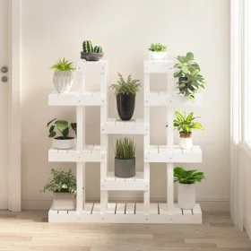 Soporte para plantas madera maciza pino blanco 104,5x25x109,5cm de vidaXL, Soportes para macetas - Ref: Foro24-822093, Precio...