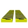 Protectores de esquina 2 uds PU amarillo y negro 6x2x101,5 cm de vidaXL, Señales de estacionamiento y vados - Ref: Foro24-153...