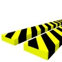 Protectores de esquina 2 uds PU amarillo y negro 6x2x101,5 cm de vidaXL, Señales de estacionamiento y vados - Ref: Foro24-153...