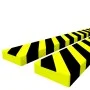 Protectores de esquina 2 uds PU amarillo y negro 6x2x101,5 cm de vidaXL, Señales de estacionamiento y vados - Ref: Foro24-153...