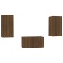 Set de muebles para TV 3 pzas madera contrachapada roble marrón de vidaXL, Muebles TV - Ref: Foro24-3120232, Precio: 83,09 €,...