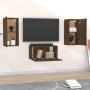 Set de muebles para TV 3 pzas madera contrachapada roble marrón de vidaXL, Muebles TV - Ref: Foro24-3120232, Precio: 83,09 €,...