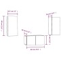 Set de muebles para TV 3 pzas madera contrachapada roble marrón de vidaXL, Muebles TV - Ref: Foro24-3120232, Precio: 83,09 €,...