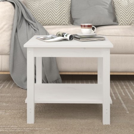 Mesa de centro de madera maciza de pino blanca 50x50x45 cm de vidaXL, Mesas de centro - Ref: Foro24-822278, Precio: 80,32 €, ...
