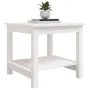 Mesa de centro de madera maciza de pino blanca 50x50x45 cm de vidaXL, Mesas de centro - Ref: Foro24-822278, Precio: 76,97 €, ...