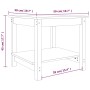 Mesa de centro de madera maciza de pino blanca 50x50x45 cm de vidaXL, Mesas de centro - Ref: Foro24-822278, Precio: 80,32 €, ...