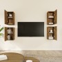 Mueble TV 4 uds madera contrachapada roble ahumado 30,5x30x60cm de vidaXL, Muebles TV - Ref: Foro24-3120326, Precio: 116,15 €...