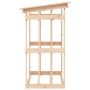 Leñero de madera maciza de pino 108x64,5x109 cm de vidaXL, Accesorios para bolsas y soportes de leña - Ref: Foro24-822427, Pr...