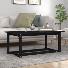 Mesa de centro de madera maciza de pino negro 110x55x45 cm de vidaXL, Mesas de centro - Ref: Foro24-822171, Precio: 79,03 €, ...