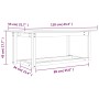 Mesa de centro de madera maciza de pino negro 110x55x45 cm de vidaXL, Mesas de centro - Ref: Foro24-822171, Precio: 79,03 €, ...
