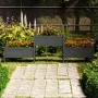 Jardinera de madera maciza de pino gris 245,5x44x75 cm de vidaXL, Maceteros y jardineras - Ref: Foro24-822254, Precio: 184,25...