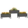 Jardinera de madera maciza de pino gris 245,5x44x75 cm de vidaXL, Maceteros y jardineras - Ref: Foro24-822254, Precio: 184,25...