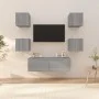 Juego de muebles de pared para TV contrachapado gris Sonoma de vidaXL, Muebles TV - Ref: Foro24-3120303, Precio: 125,99 €, De...