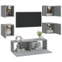 Juego de muebles de pared para TV contrachapado gris Sonoma de vidaXL, Muebles TV - Ref: Foro24-3120303, Precio: 125,99 €, De...