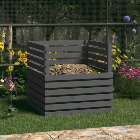 Compostador de madera maciza de pino gris 80x80x78 cm de vidaXL, Compostadores - Ref: Foro24-822189, Precio: 118,83 €, Descue...