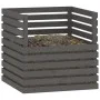 Compostador de madera maciza de pino gris 80x80x78 cm de vidaXL, Compostadores - Ref: Foro24-822189, Precio: 117,24 €, Descue...