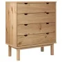 Cajonera OTTA madera maciza de pino 76,5x39,5x90 cm de vidaXL, Cajoneras - Ref: Foro24-348582, Precio: 123,04 €, Descuento: %