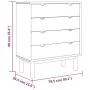 Cajonera OTTA madera maciza de pino 76,5x39,5x90 cm de vidaXL, Cajoneras - Ref: Foro24-348582, Precio: 123,04 €, Descuento: %