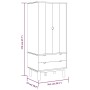 Armario OTTA madera maciza pino 76,5x53x172 cm de vidaXL, Armarios roperos - Ref: Foro24-348588, Precio: 290,78 €, Descuento: %