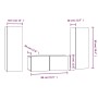 Set de muebles de TV 3 pzas madera contrachapada roble ahumado de vidaXL, Muebles TV - Ref: Foro24-3120233, Precio: 110,16 €,...