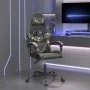 Silla gaming giratoria cuero sintético negro y camuflaje de vidaXL, Sillones para videojuegos - Ref: Foro24-349554, Precio: 1...
