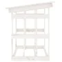 Leñero de madera maciza de pino blanco 108x64,5x77 cm de vidaXL, Accesorios para bolsas y soportes de leña - Ref: Foro24-8224...