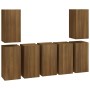 Muebles para TV 7 uds contrachapado roble marrón 30,5x30x60 cm de vidaXL, Muebles TV - Ref: Foro24-3120337, Precio: 171,03 €,...