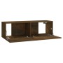 Juego de muebles de pared para TV contrachapado roble ahumado de vidaXL, Muebles TV - Ref: Foro24-3120302, Precio: 115,34 €, ...