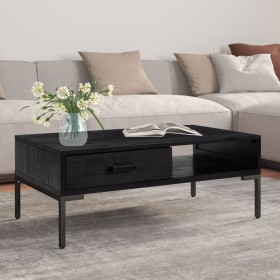 Mesa de centro madera maciza de pino negro 90x50x35 cm de vidaXL, Mesas de centro - Ref: Foro24-349930, Precio: 138,33 €, Des...