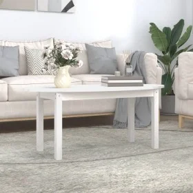 Mesa de centro de madera maciza de pino blanco 110x55x45 cm de vidaXL, Mesas de centro - Ref: Foro24-822343, Precio: 72,50 €,...
