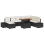 Conjunto de Comedor de Jardín con cojín 9 pcs Negro y crema en Sofás de exterior | Comprar online en Foru.es