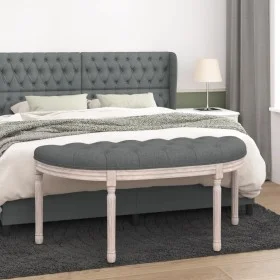 Banco de tela gris oscuro 110,5x45x49 cm de vidaXL, Bancos - Ref: Foro24-344416, Precio: 146,36 €, Descuento: %
