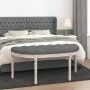 Banco de tela gris oscuro 110,5x45x49 cm de vidaXL, Bancos - Ref: Foro24-344416, Precio: 146,36 €, Descuento: %