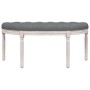 Banco de tela gris oscuro 110,5x45x49 cm de vidaXL, Bancos - Ref: Foro24-344416, Precio: 148,81 €, Descuento: %