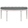 Banco de tela gris oscuro 110,5x45x49 cm de vidaXL, Bancos - Ref: Foro24-344416, Precio: 146,36 €, Descuento: %