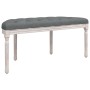 Banco de tela gris oscuro 110,5x45x49 cm de vidaXL, Bancos - Ref: Foro24-344416, Precio: 148,81 €, Descuento: %