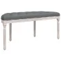 Banco de tela gris oscuro 110,5x45x49 cm de vidaXL, Bancos - Ref: Foro24-344416, Precio: 146,36 €, Descuento: %