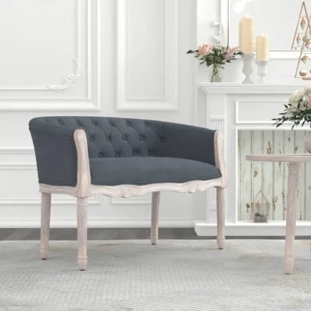 Banco de terciopelo gris oscuro 98x56x69 cm de vidaXL, Bancos - Ref: Foro24-344512, Precio: 302,74 €, Descuento: %