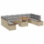 Conjunto de sofá de jardín con cojín Manual 11 pcs Beige y gris en Sofás de exterior | Comprar online en Foru.es