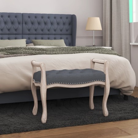 Banco de terciopelo gris oscuro 80x45x60 cm de vidaXL, Bancos - Ref: Foro24-344433, Precio: 120,66 €, Descuento: %