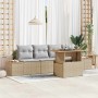 Conjunto de Comedor de Jardín con cojín 5 pcs Beige y gris en Sofás de exterior | Comprar online en Foru.es