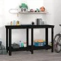 Solid black pine wood workbench 140x50x80 cm by vidaXL, Work tables - Ref: Foro24-822510, Price: 130,27 €, Discount: %