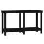 Solid black pine wood workbench 140x50x80 cm by vidaXL, Work tables - Ref: Foro24-822510, Price: 130,27 €, Discount: %