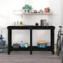Solid black pine wood workbench 140x50x80 cm by vidaXL, Work tables - Ref: Foro24-822510, Price: 130,27 €, Discount: %