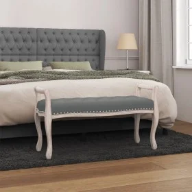 Banco de tela gris oscuro 110x45x60 cm de vidaXL, Bancos - Ref: Foro24-344437, Precio: 94,59 €, Descuento: %