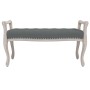 Banco de tela gris oscuro 110x45x60 cm de vidaXL, Bancos - Ref: Foro24-344437, Precio: 95,64 €, Descuento: %