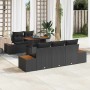 Conjunto de Comedor de Jardín con cojín 6 pcs Negro y Marrón en Sofás de exterior | Comprar online en Foru.es
